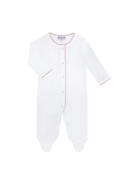 Nella Pima Crochet Trim Footie