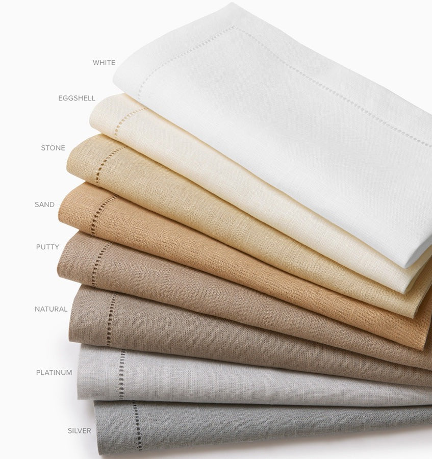 Colored Hemstitch Dinner Napkins (multiple colors)