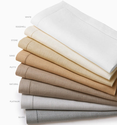 Colored Hemstitch Dinner Napkins (multiple colors)