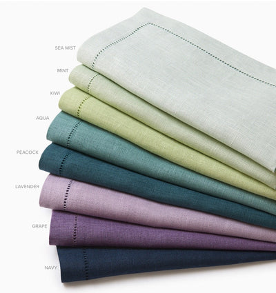Colored Hemstitch Dinner Napkins (multiple colors)