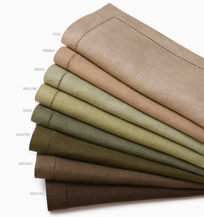 Colored Hemstitch Dinner Napkins (multiple colors)