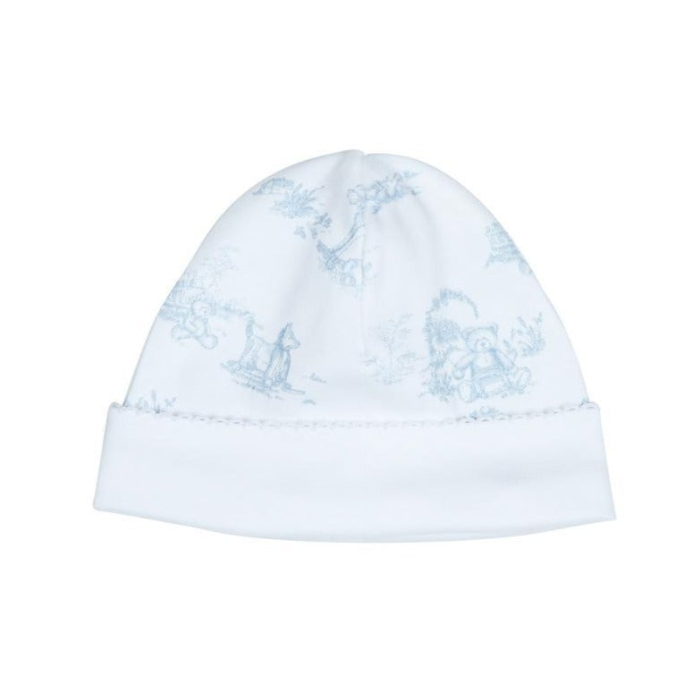 Blue Toile Baby Hat