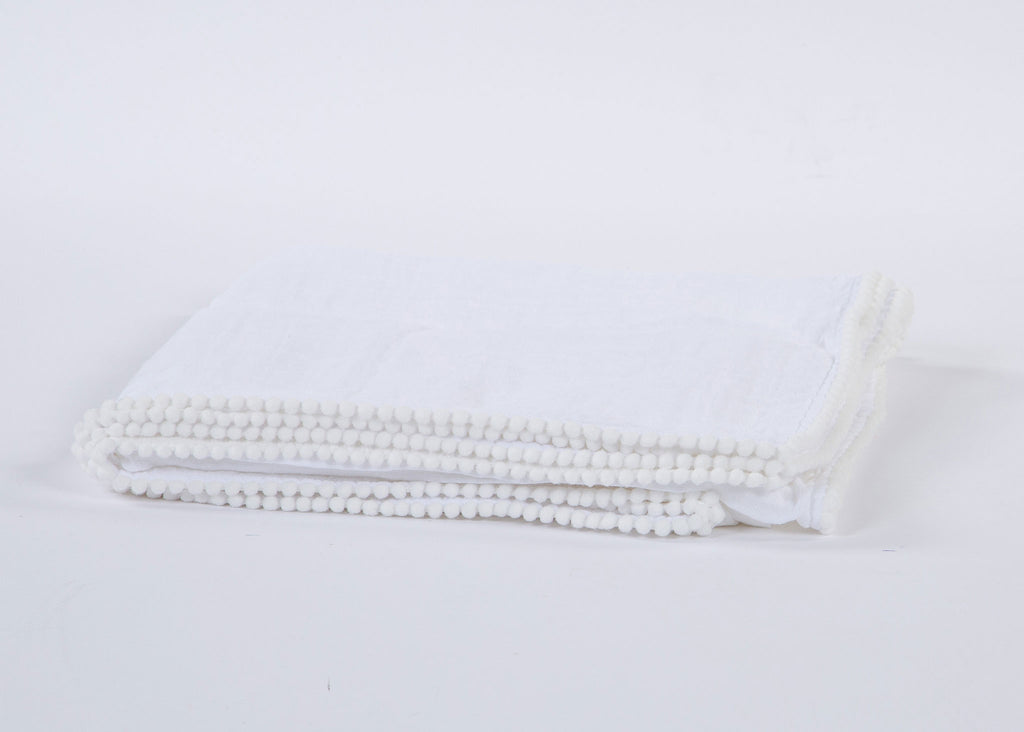 Pom Pom Muslin Swaddle