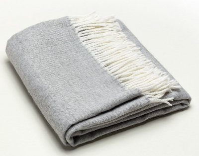 Mere Fille Designs Herringbone Fringe Throw Blanket Home Gift Embroidered Monogram