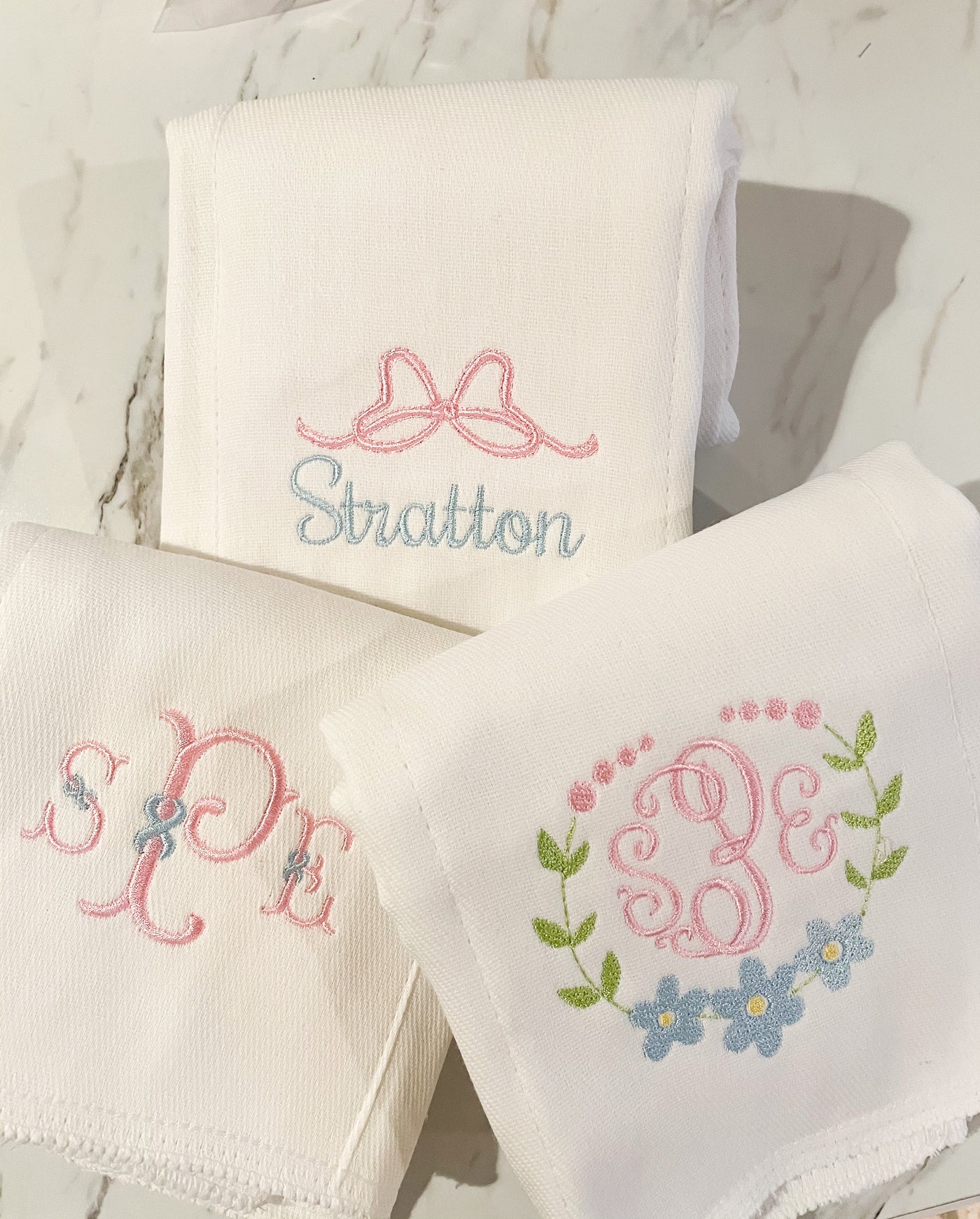 3 Burp Cloth Set