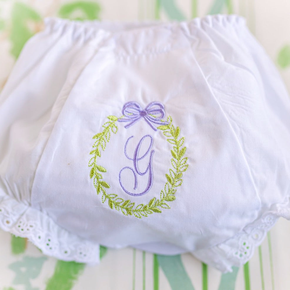 White Eyelet Trim Bloomers