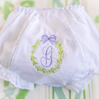 White Eyelet Trim Bloomers