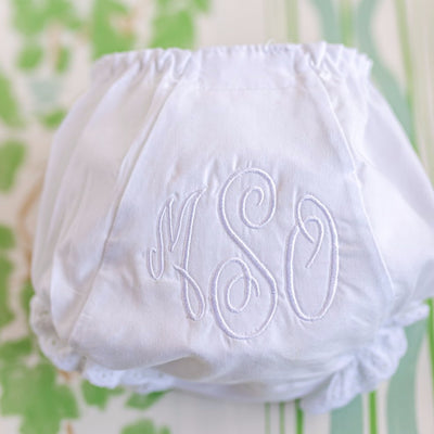 White Eyelet Trim Bloomers