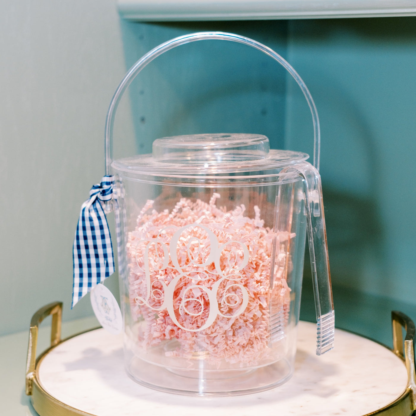 Acrylic Ice Bucket with Tongs