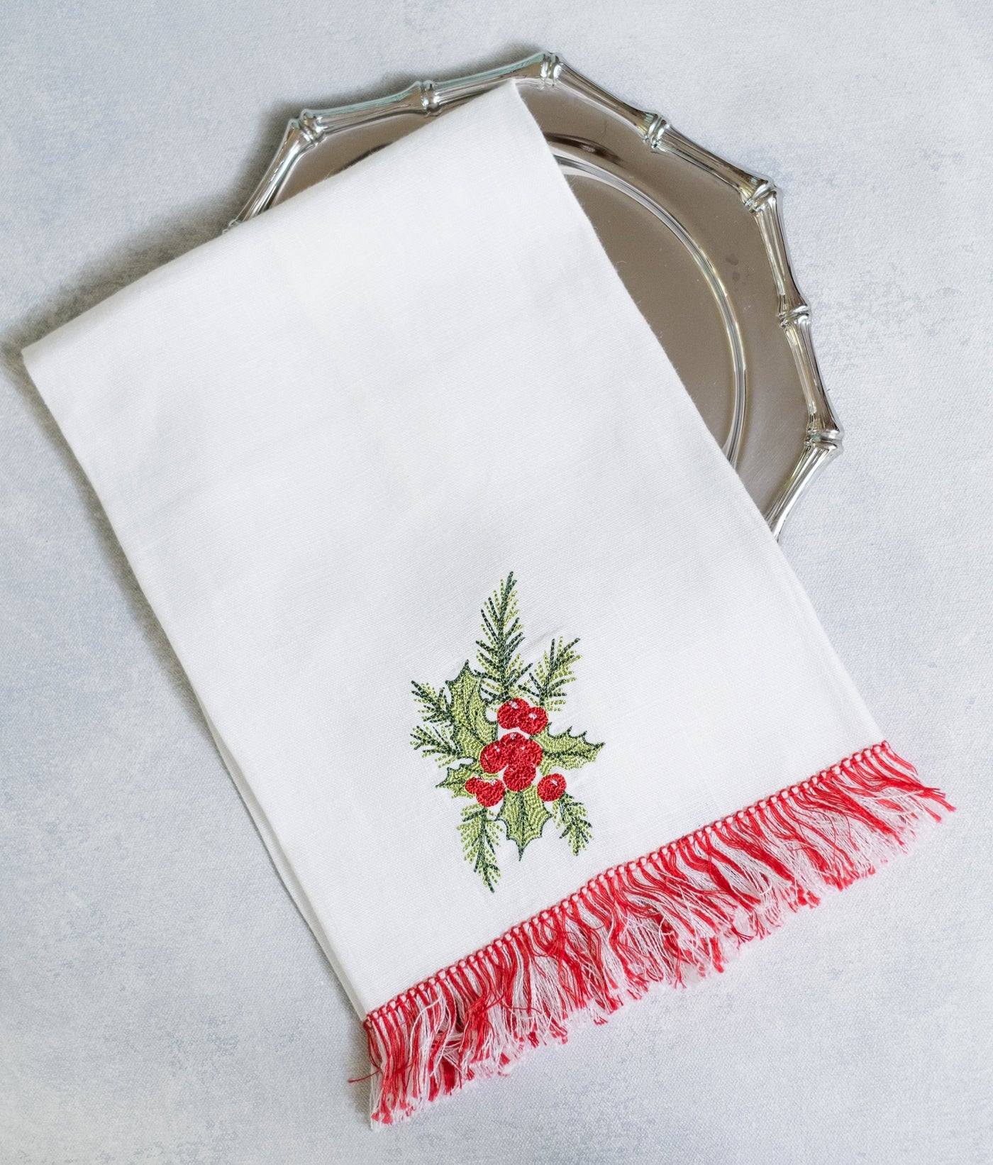 Holly Fringe Guest Towel