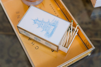 Blue Chain Matchbox Cover