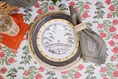 Pom Bells Fern & Poppy Tablecloth