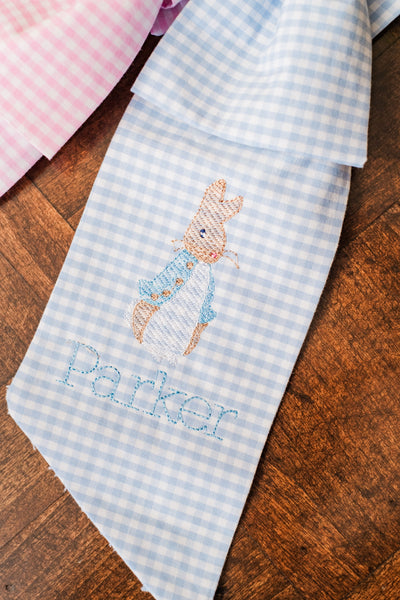Easter Blue Gingham Basket Bow