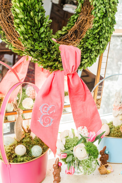 Wreath Sash, Colored Linens