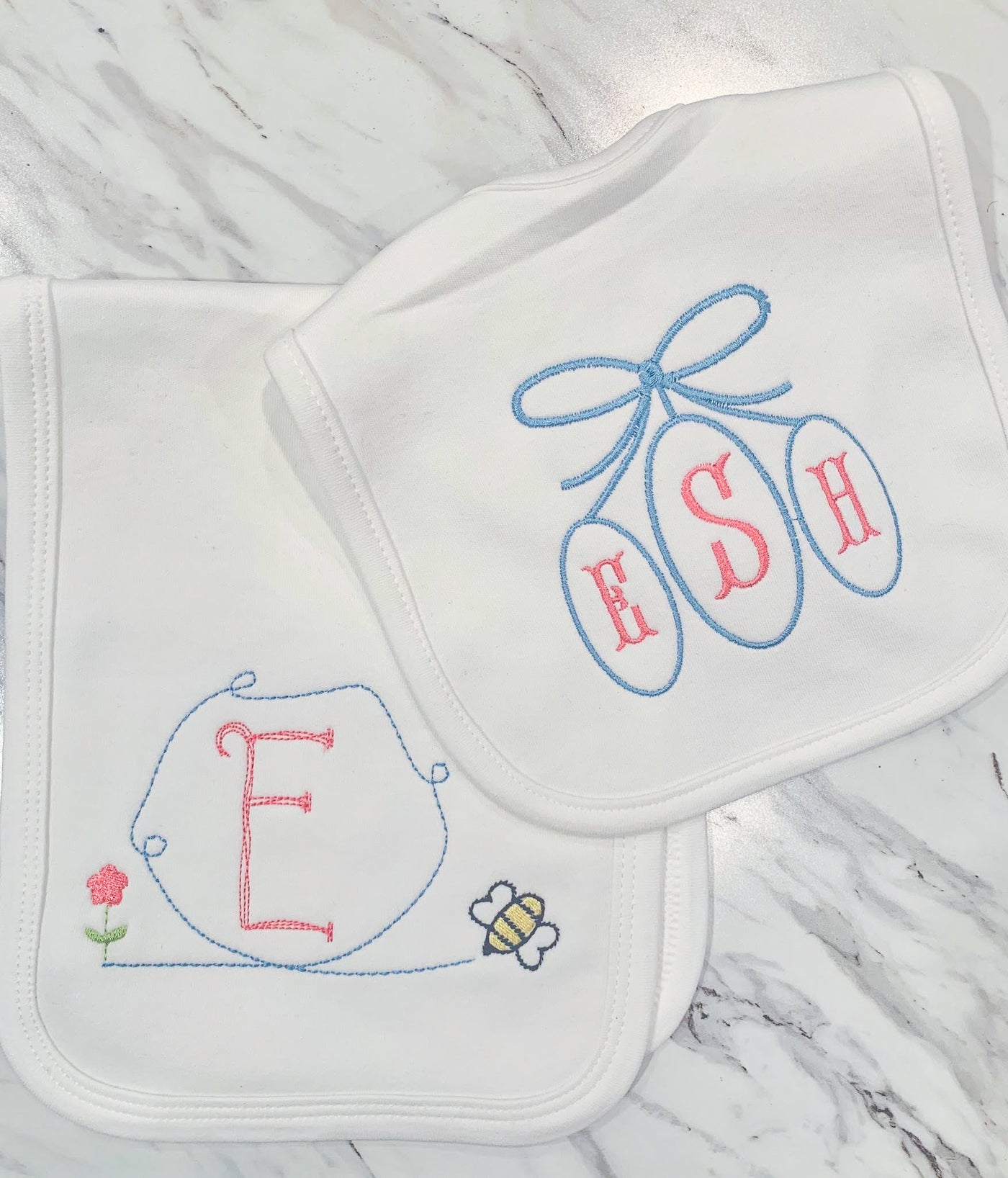 Cotton Bib & Burp Set
