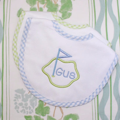 Gingham Trimmed Bibs (3 Colors)