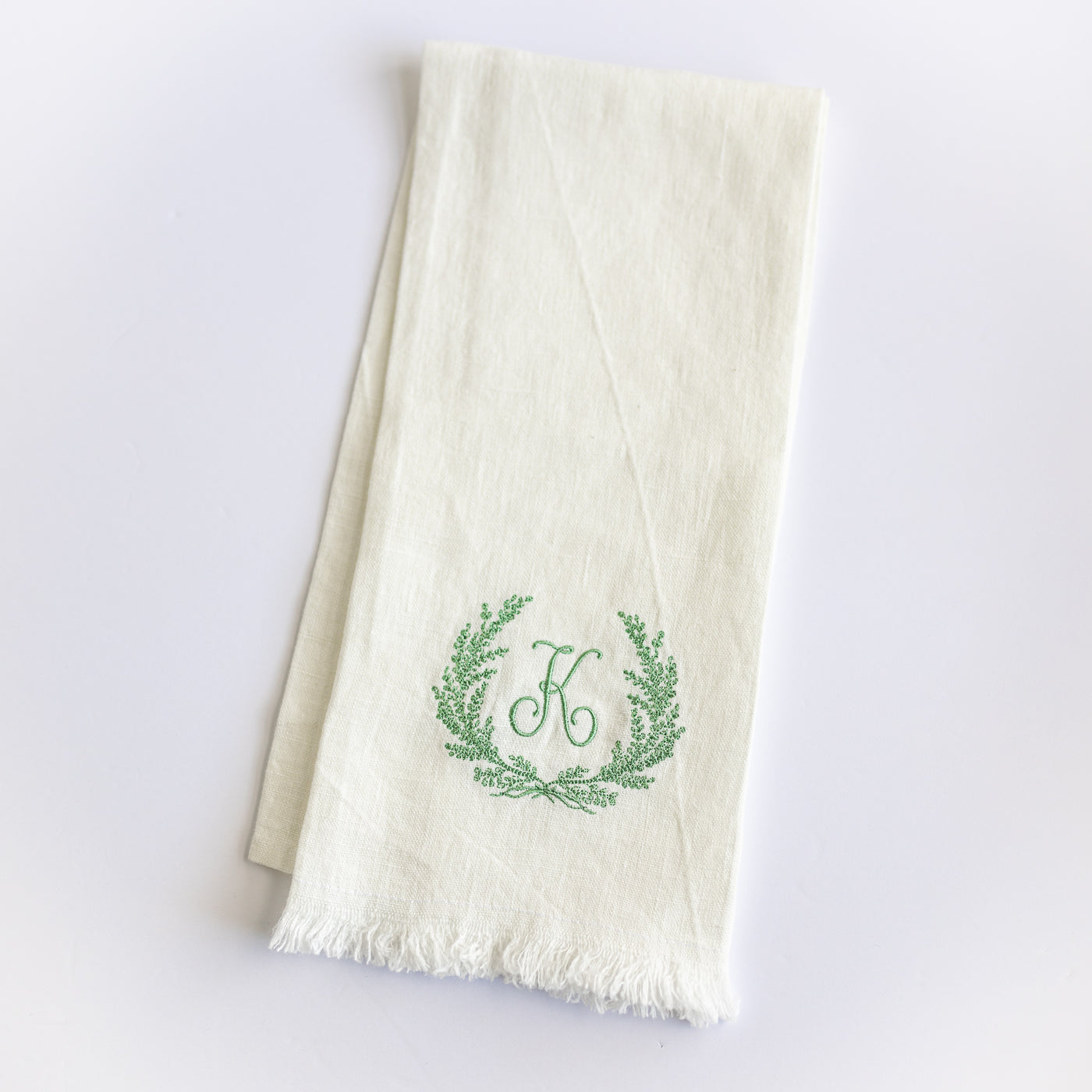 White Guest Towel with Fringe