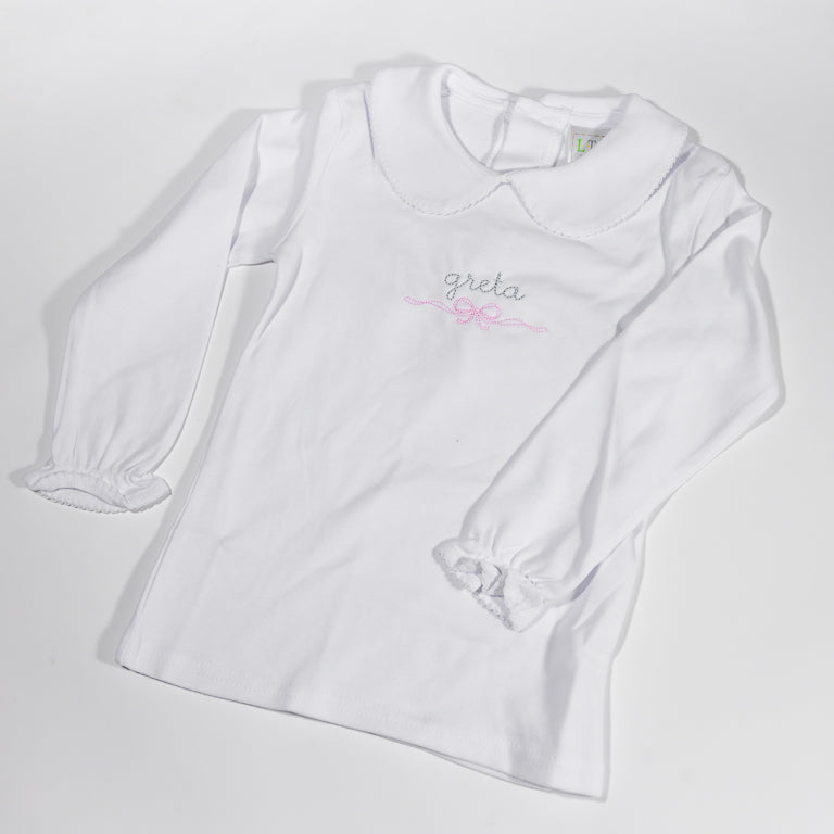 Girls Peter Pan Collar Shirt (Short & Long Sleeve)