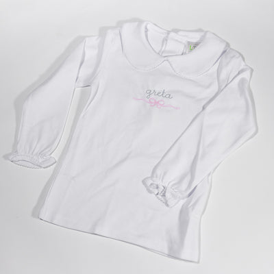 Girls Peter Pan Collar Shirt (Short & Long Sleeve)