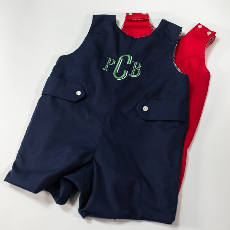 Reversible Romper (Red or Navy)