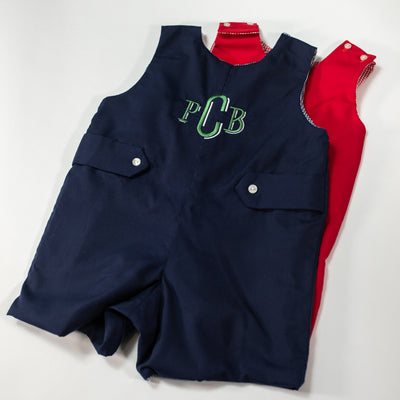 Reversible Romper (Red or Navy)