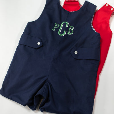 Reversible Romper (Red or Navy)