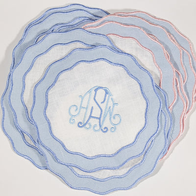 Applique Round Cocktail Napkins