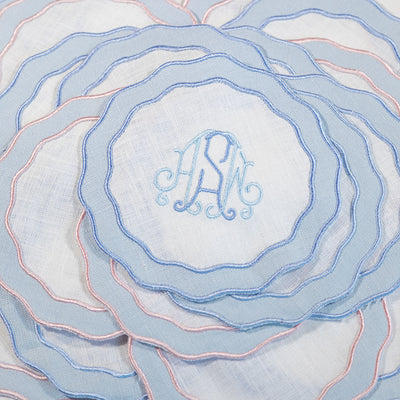 Applique Round Cocktail Napkins