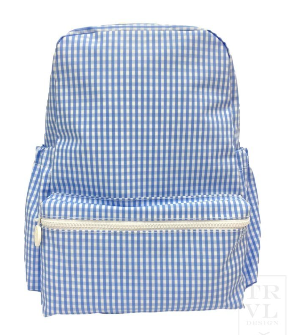 Sky Blue Gingham Backpacker