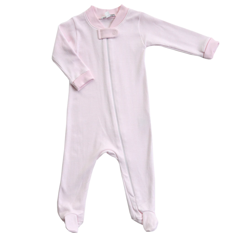 Magnolia Baby Pink Striped Footie