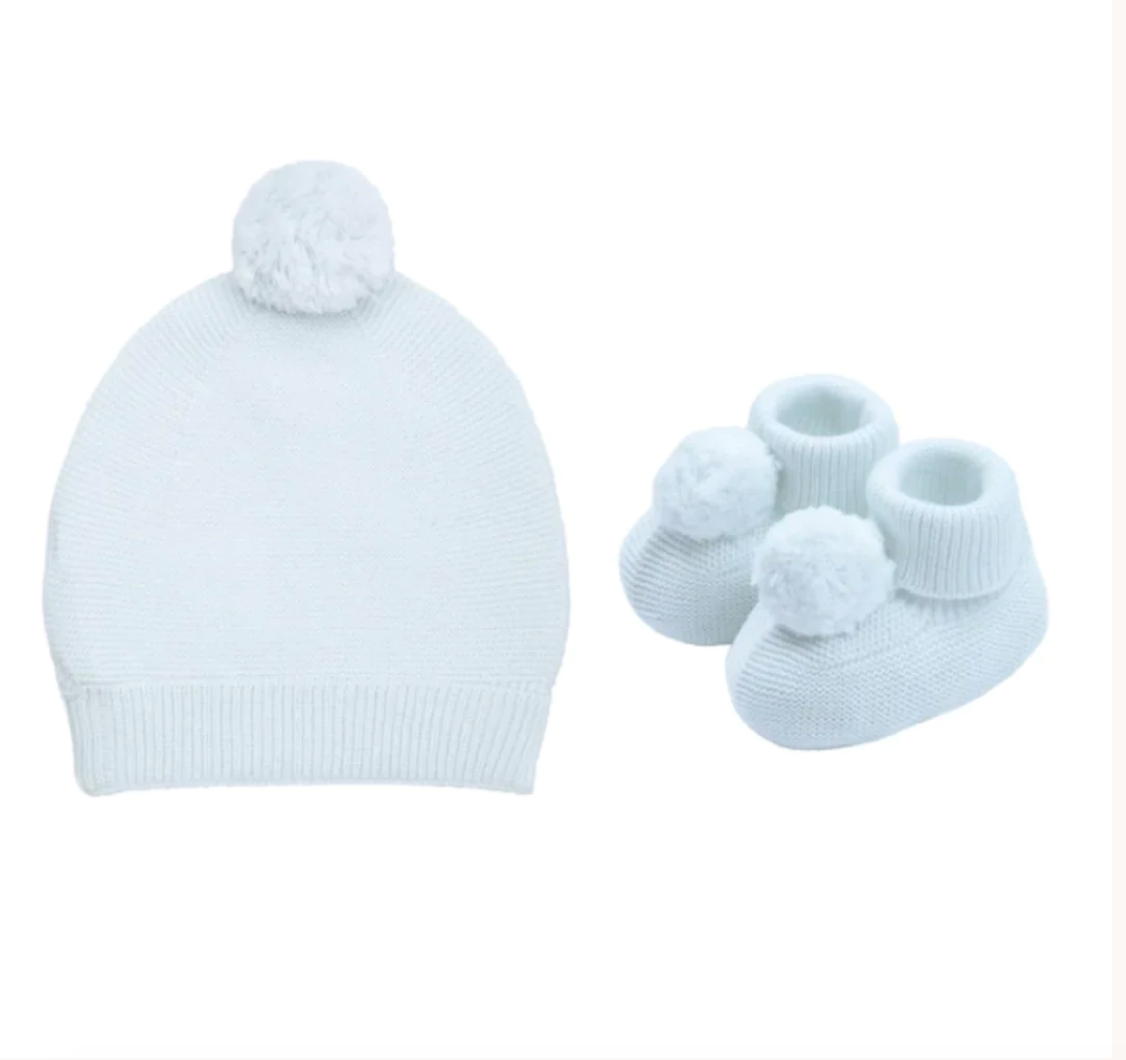 Knit Hat and Bootie Set