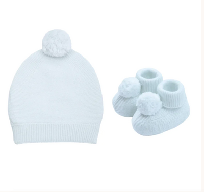 Knit Hat and Bootie Set