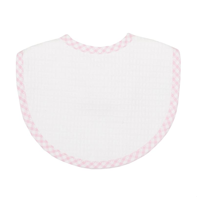 Gingham Trimmed Bibs (3 Colors)