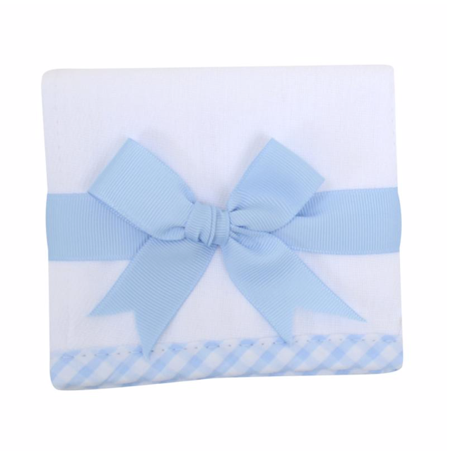 Gingham Trimmed Burp Cloths (5 Colors)