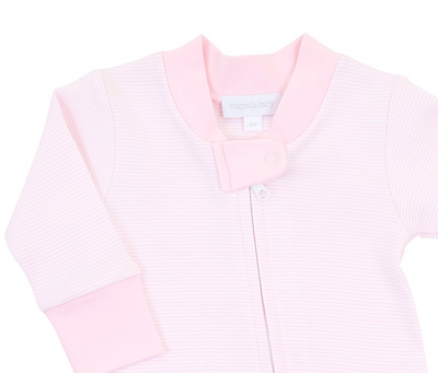 Magnolia Baby Pink Striped Footie