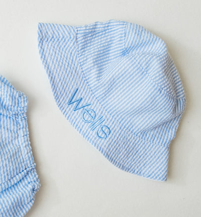 Boys Seersucker Sunhat