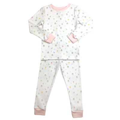 Party Two Piece PJ Set (Pink or Blue)