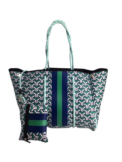 Green Maze Neoprene Tote