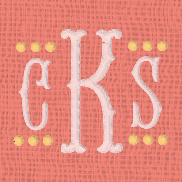 Custom Embroidery Monogram Mere Fille Designs