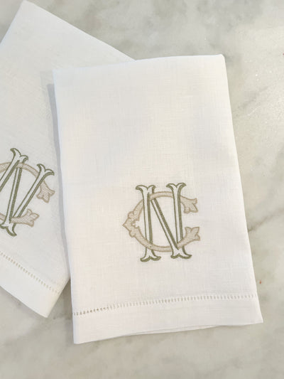 White Hemstitch Dinner Napkins