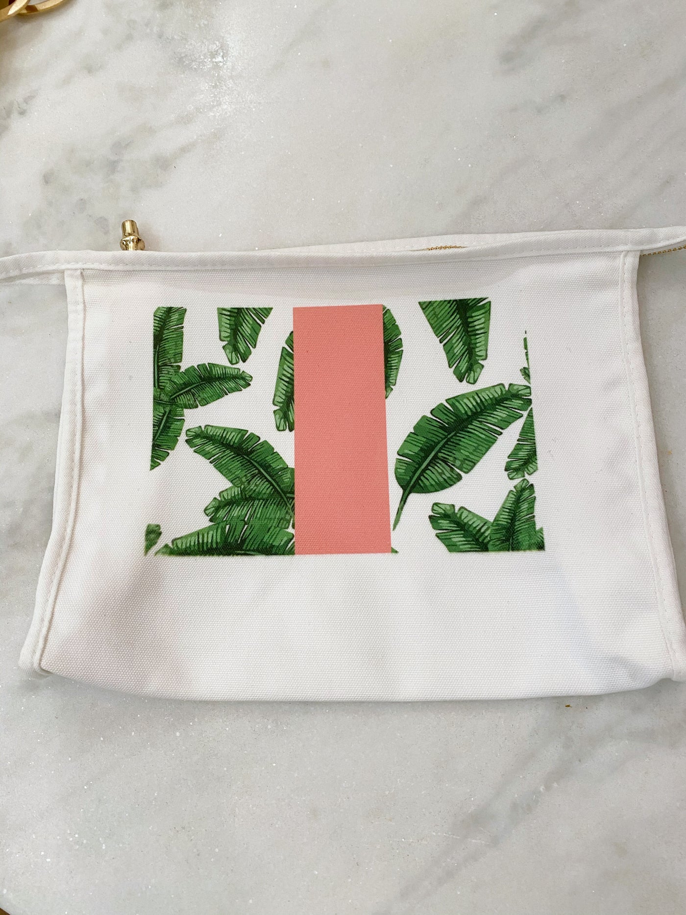 Palm print cosmetic bag