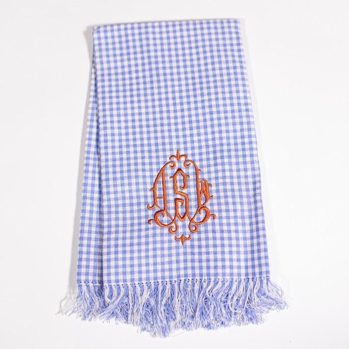 Gingham Fringe Guest Towel