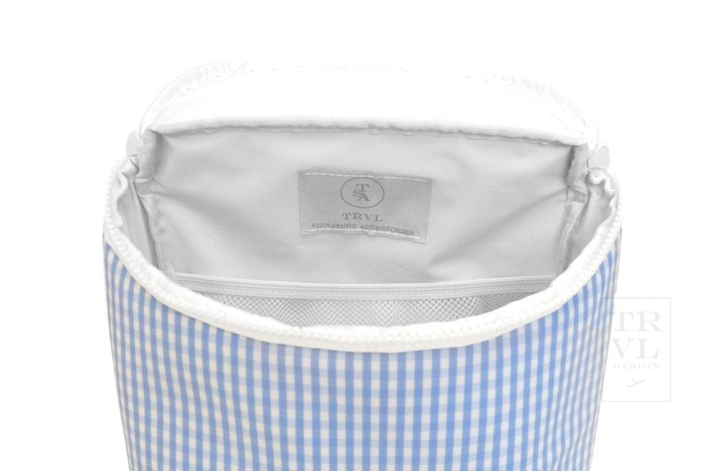 Sky Blue Gingham Takeaway Insulated Bag