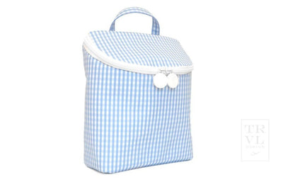 Sky Blue Gingham Takeaway Insulated Bag